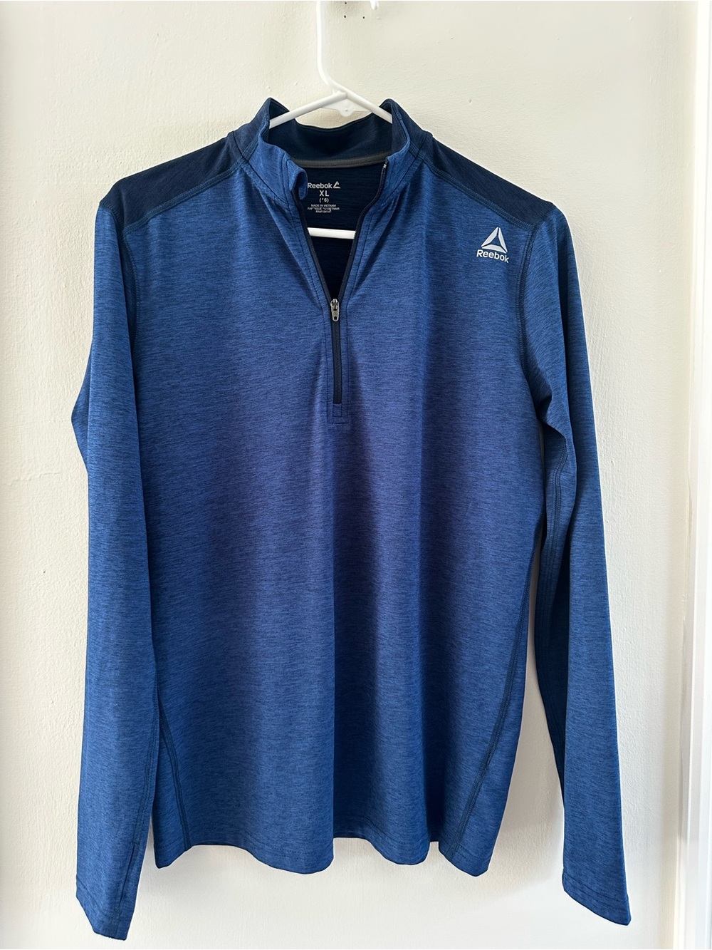 Boys Reebok Navy and Dark Blue Quarter-Zip Performance Jacket